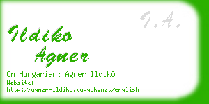 ildiko agner business card
